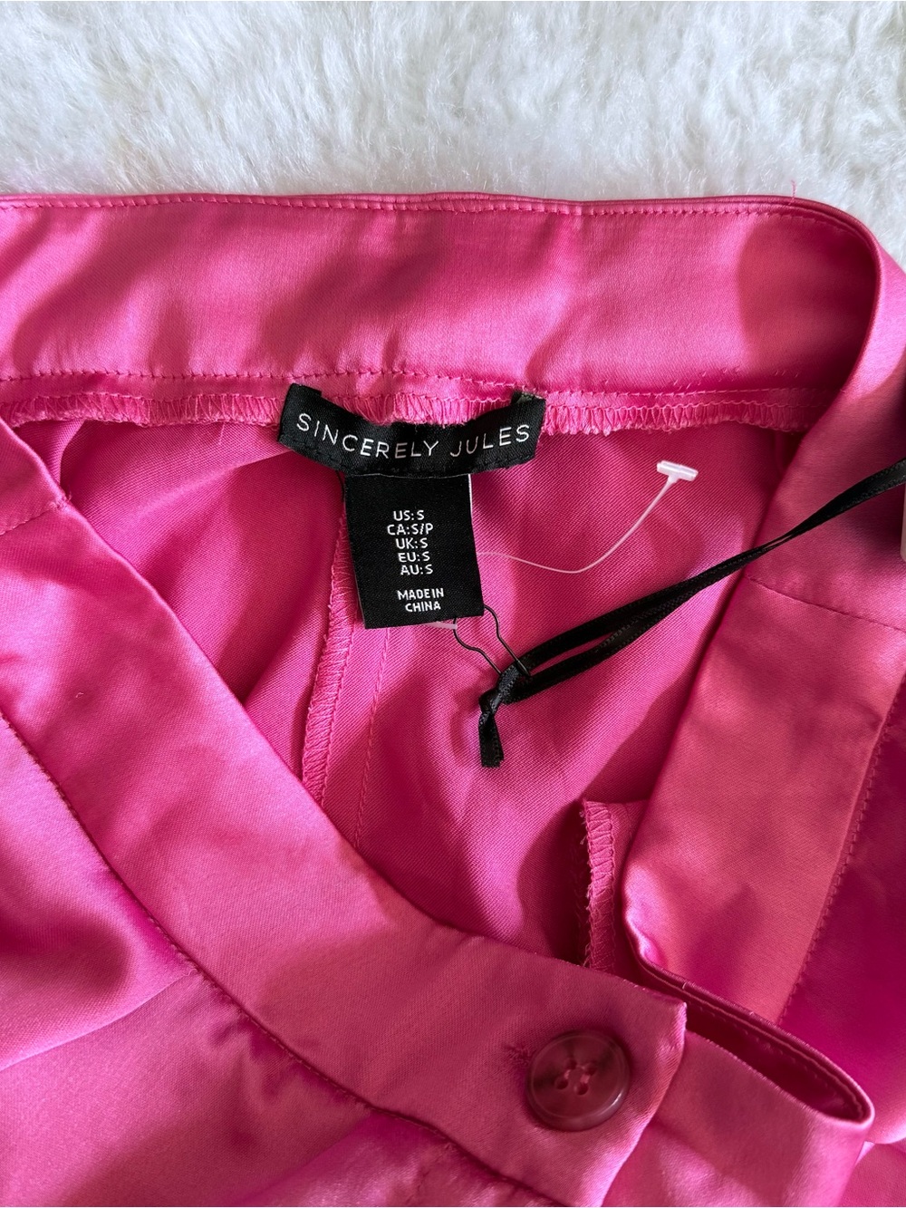 Sincerely Jules satin hot pink wide leg pants - Picture 4 of 6